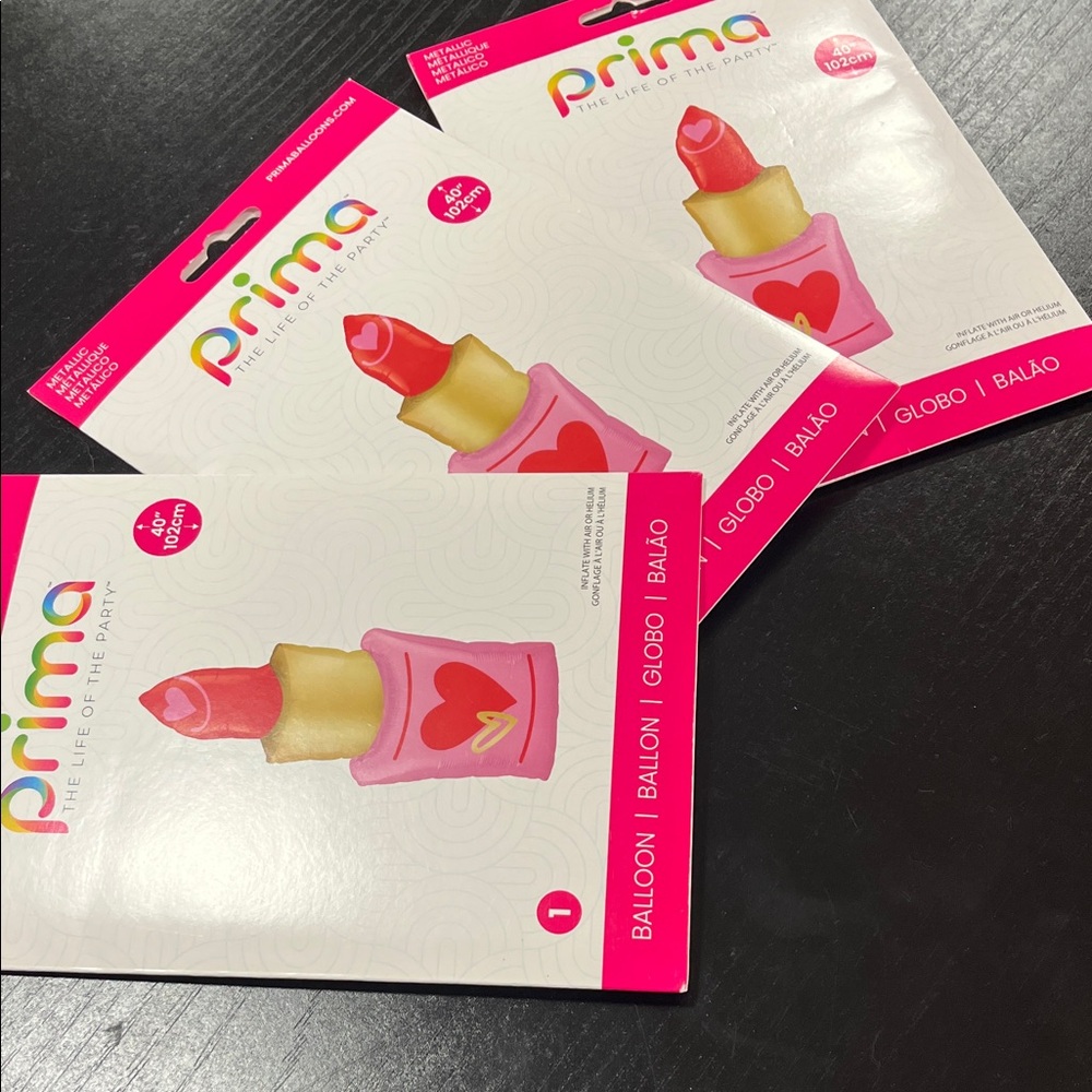 Prima Pink and Gold Balloon Set of 3